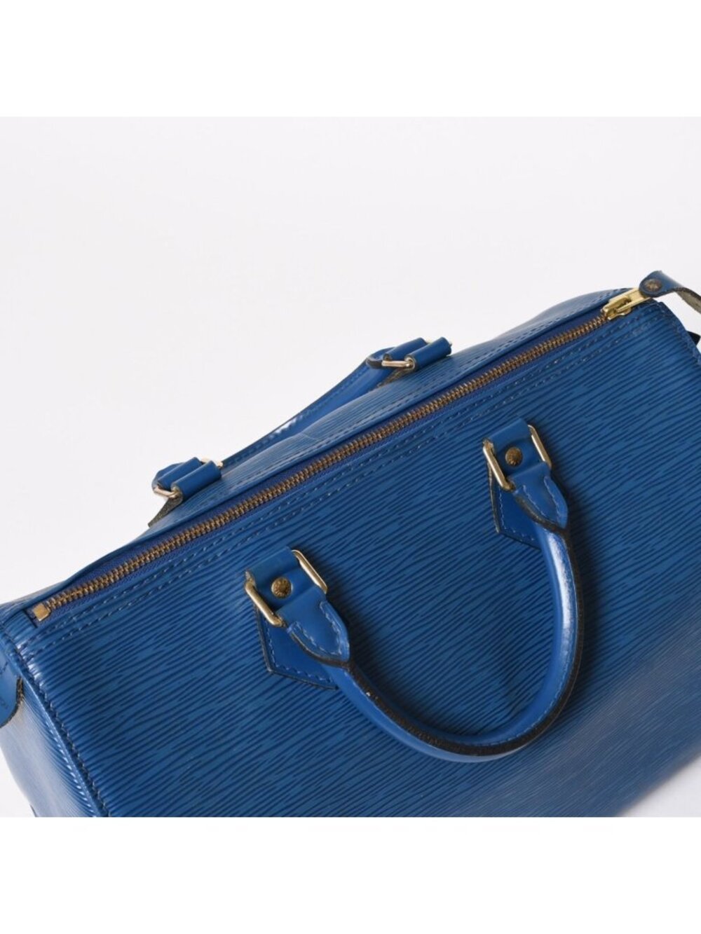 Louis Vuitton Speedy 30 Epi Boston Bag Leather Toledo Blue Gold - Picture 10 of 16